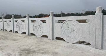 朝阳芝麻白河道栏杆 石材栏杆