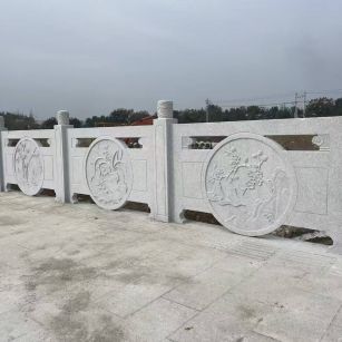 朝阳芝麻白河道栏杆 石材栏杆