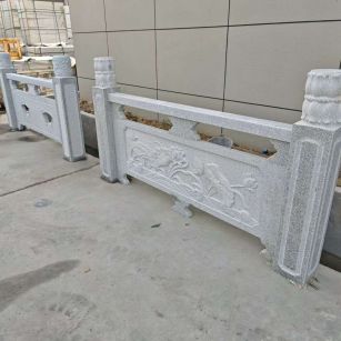 朝阳芝麻白河道栏杆 石材栏杆