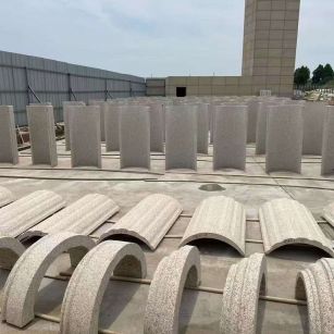 朝阳黄金麻别墅柱皮 异形 线条定制