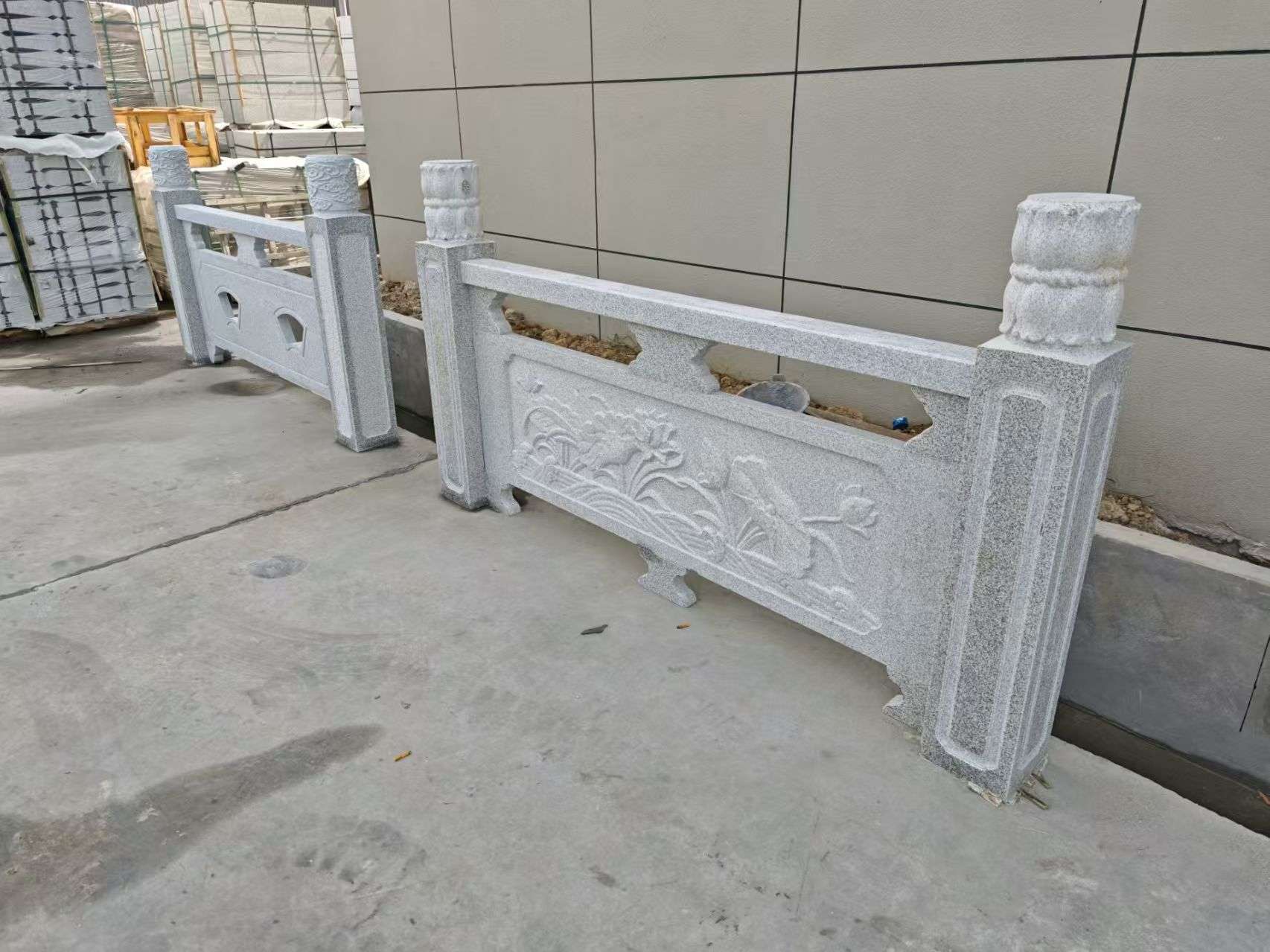 朝阳芝麻白河道栏杆 石材栏杆