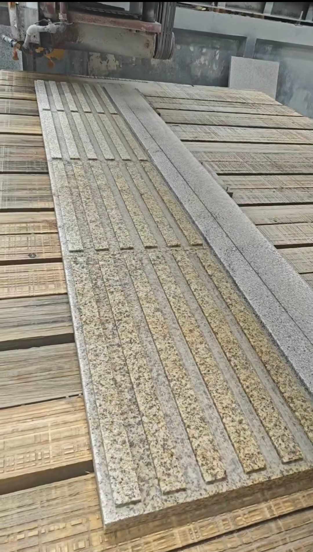 朝阳黄金麻盲道石 盲条